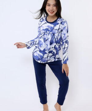 Bộ tay dài xanh loang 2 trong 1